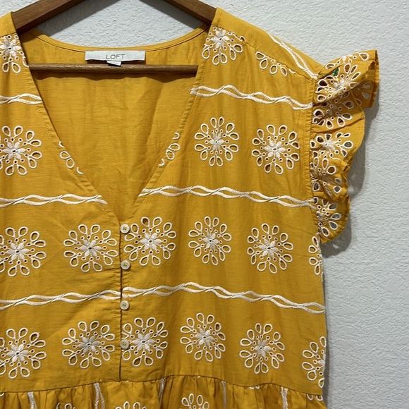 Loft Eyelet Mustard Embroidered Dress Oversize
Medium Floral Cottage coquette - Picture 5 of 15